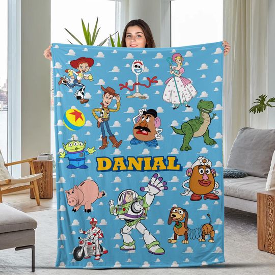 Discover Personalized Toy Story Blanket, Toy Story Characters Blanket, Baby Blanket Gift For Kid, Fleece Mink Sherpa, Toy Story Birthday Party BXHR32