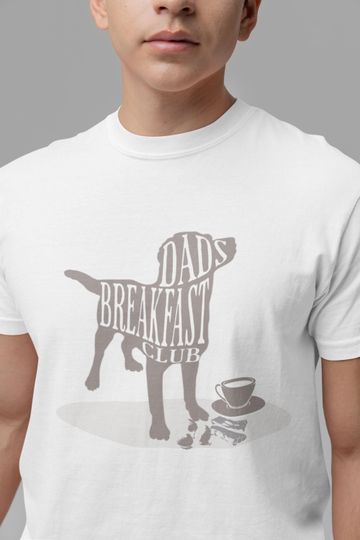 Discover Dads Breakfast Club Dog T-Shirt, Funny Dog Lover Gift for Dad, Coffee and Canine Tee, Morning Routine Shirt, Dad Birthday Gift