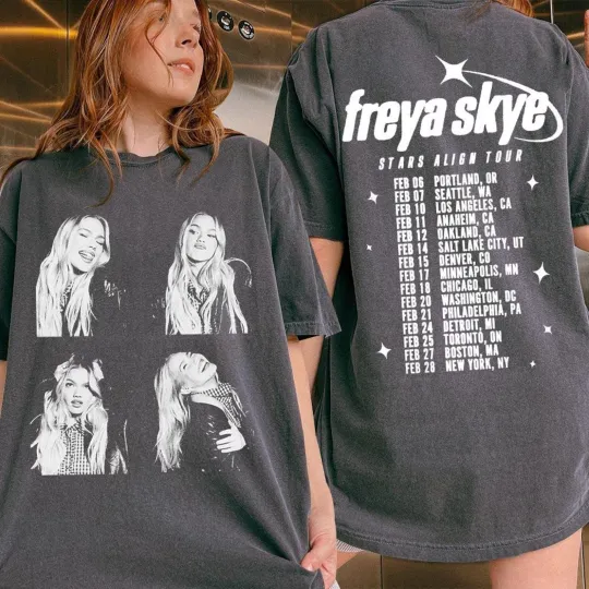 Freya Skye Music Tour Vintage Shirt, Descendants Zombies Tour 2 Side T-Shirt