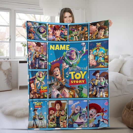 Discover Personalized Toy Story Blanket - Toy Story Sherpa Blanket- Baby Name Blanket-Baby Blanket-Sheriff Woody Blanket Buzz Lightyear BZJB18
