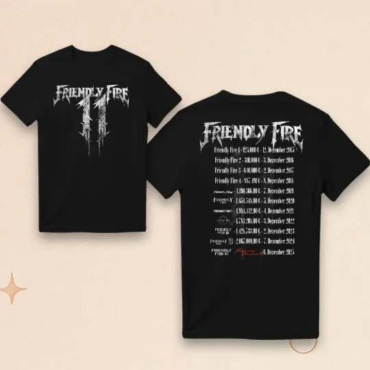 Discover Friendly Fire Tour Merch Two Sided T-Shirt