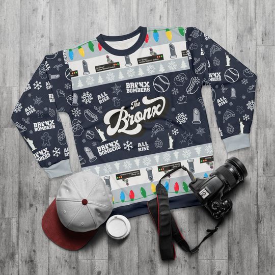 Discover NY Bronx Baseball Ugly Sweater Unisex Sweatshirt AOP, Christmas Outfit, Party, Gifts for Him, Gifts for Her, New York Sports Fans
