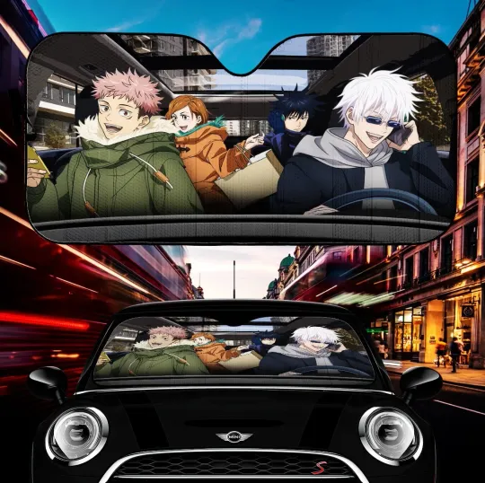 Discover Gojo Car Sunshade for Anime Fans