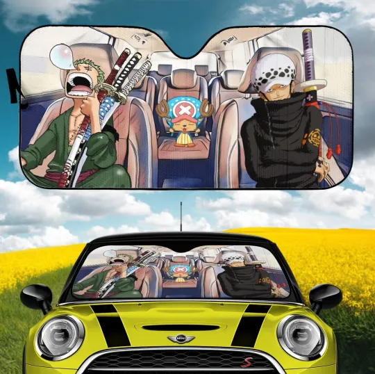 Law Zoro Chopper Car Sunshade for Anime Fans