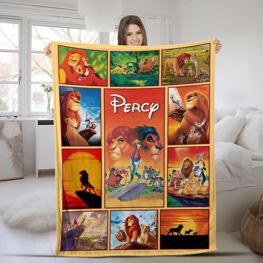 Discover Personalized Name Lion King Blanket, Disney Lion King, Lion King Birthday Gift, Lion King Baby Gift, Lion King Blanket C1LS40