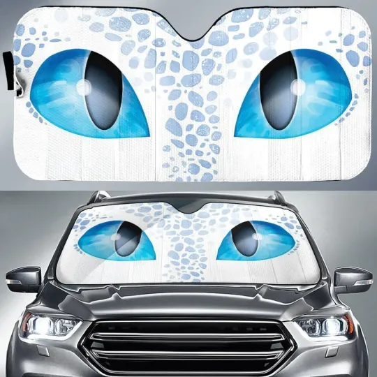 Discover Light Fury Eyes Car Sunshade, How to Train Your Dragon Car Accessories