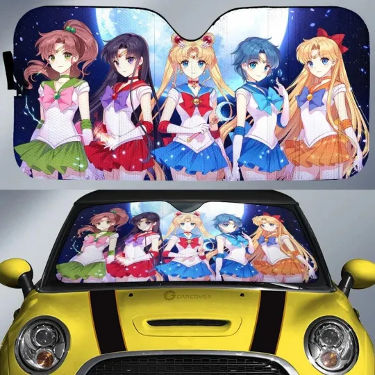 Discover Moon Car Sunshade, Anime Car Accessories