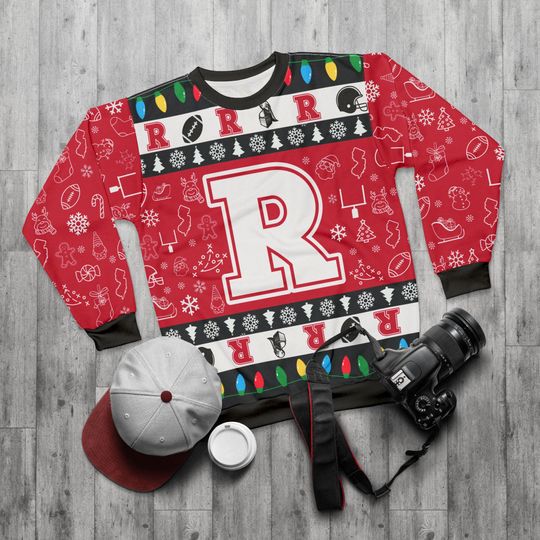 Discover New Jersey Football R Ugly Sweater Unisex Sweatshirt AOP, Christmas Outfit, Party, Gifts for Him, Gifts for Her, Sports Fans