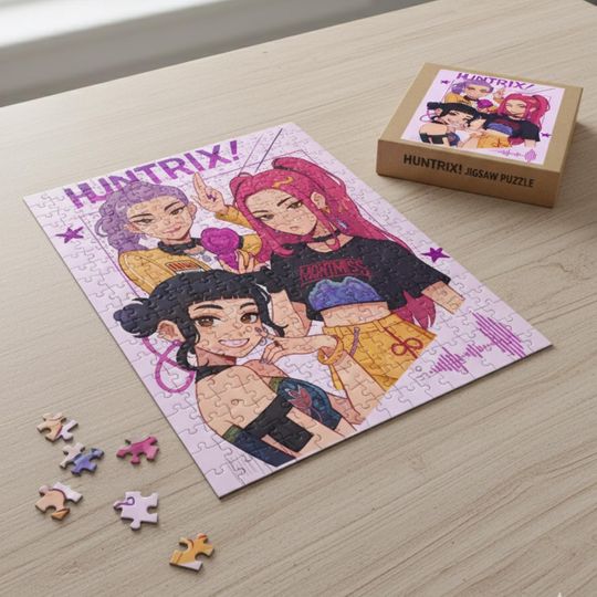 K-Pop Demon Hunters Jigsaw Puzzle, Huntrix Kids' Relaxing Puzzle Game