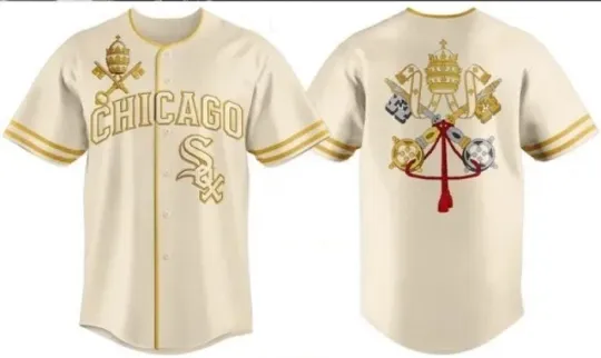 Discover Chi-ca-go Whi-te Sox Pope Leo SAND Baseball Jersey