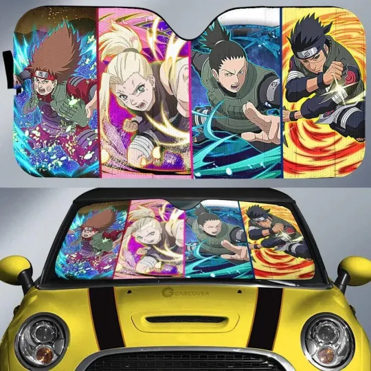 Discover Team 10 Car Sunshade, Anime Car Accessories