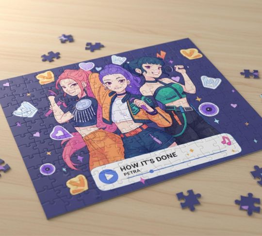 K-Pop Demon Hunters Jigsaw Puzzle | Huntrix Kids' Puzzle for Relaxing Fun