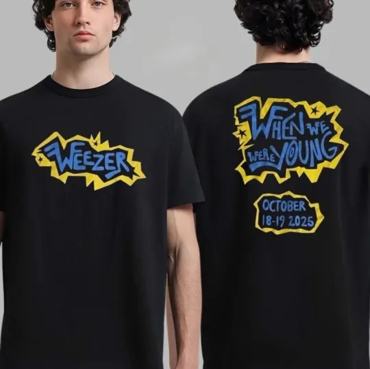 Discover Weezer When We Were Young Festival 2025 Exclusive Merch Tee On October T-Shirt