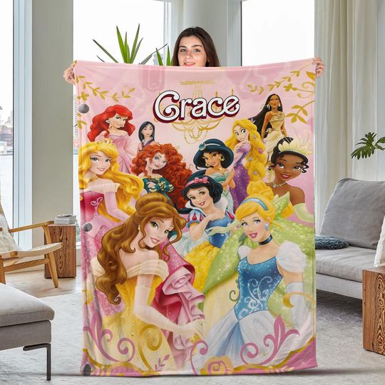 Discover Personalized Princess Blanket, Disney Princess Blanket, Princess Baby Blanket, Fairy Tale Princess Blanket, Disney Princess Blanket BXJ213