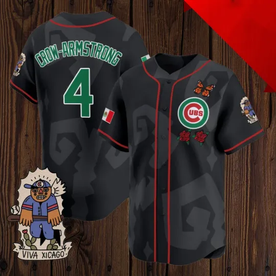 Discover New Pete Crow-Armstrong #4 Jerseys Size S-5XL Gifl black new