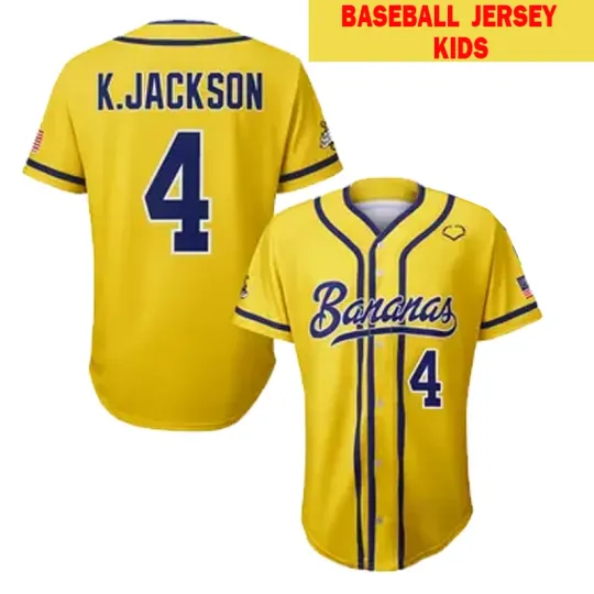 Discover Savannah Bananas Jackson Baseball Jersey kids AOP