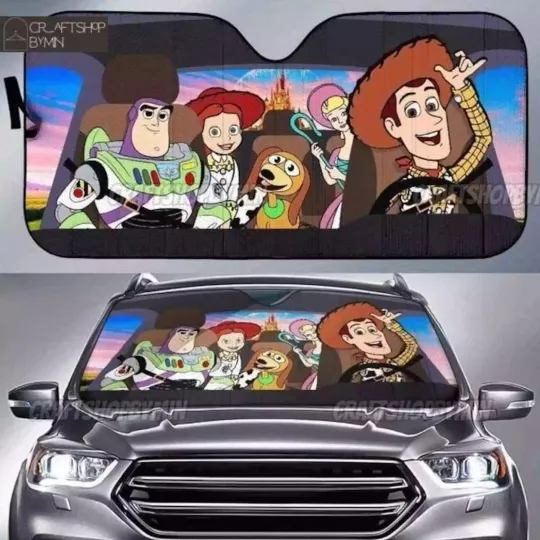 Discover Disney Toy Story Car Sunshade, Woody Toy Story Car Sun Shade, Toy Story Car Wind
