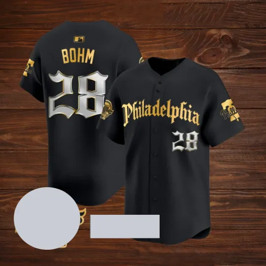 Discover Hot Alec Bohm #28 Black Gifl Jersey All Sizes S-5XL 2 side