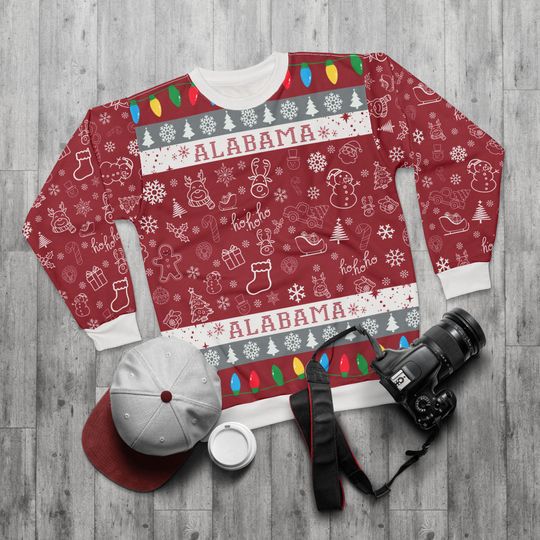 Discover Albm Ugly Sweater Unisex Sweatshirt AOP, Christmas Outfit, Party, Gifts for Him, Gifts for Her, Sports Fans, football, basketball