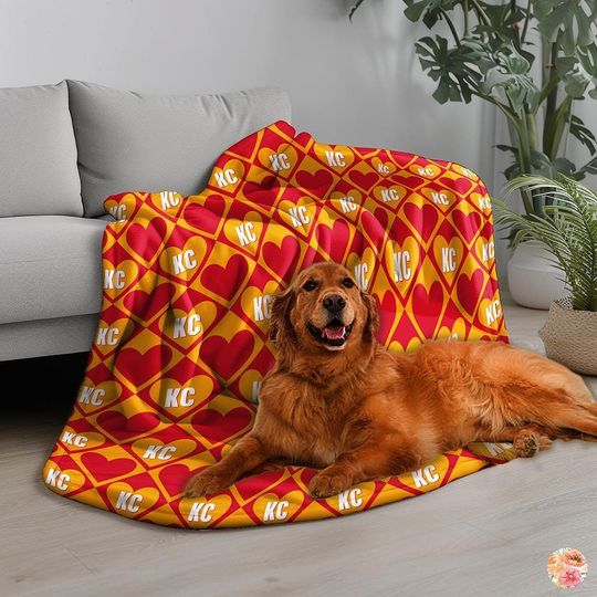 Discover Kansas City Hearts Plush Fleece Blanket for Chiefs Fans