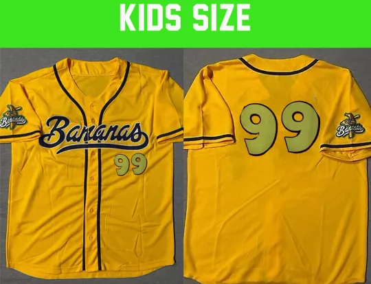 Discover HOT Collection Savannah Bananas #99 Baseball Jersey kids 3D Short Sleeve