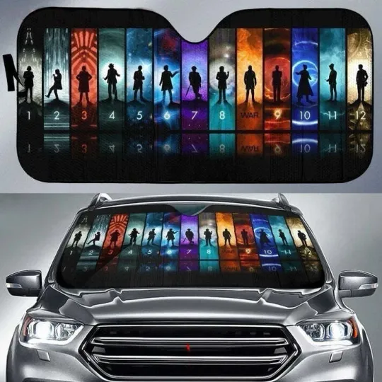 Discover All Number Doctor Who Car Sun Shade
