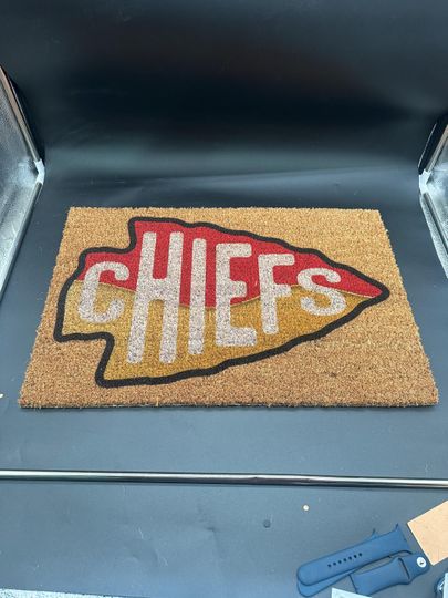 Discover KC Chiefs Coir Doormat Red Gold White