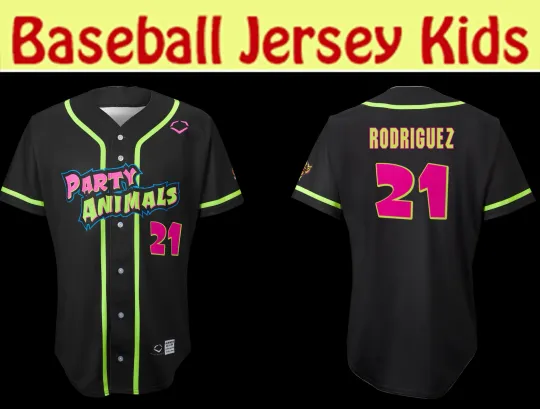 #21 EvoShield Black YOUTH Party Savannah Bananas Jersey