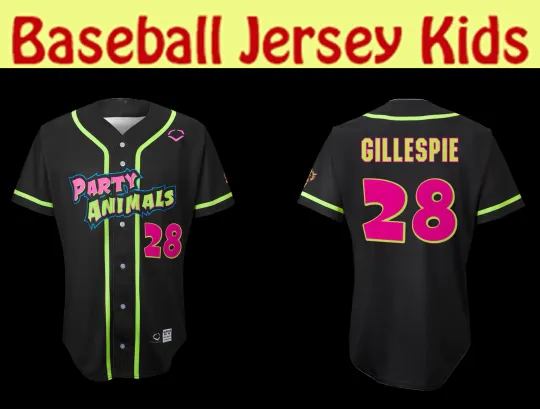 Drew Gillespie #28 Savannah Bananas Jersey YOUTH Party Jersey Black