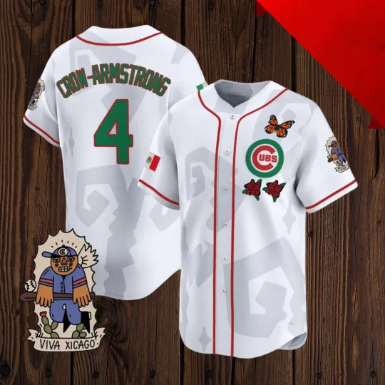 Discover New Pete Crow-Armstrong #4 White Jerseys Size S-5XL Gifl new 2 side