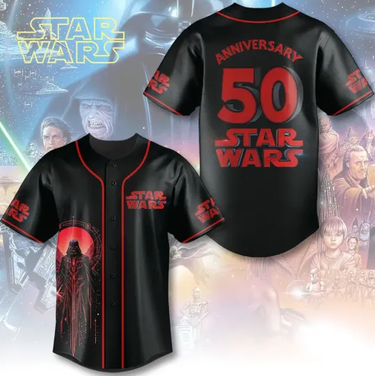 Discover Star Wars x Darth Vader 50th Anniversary Baseball Jersey