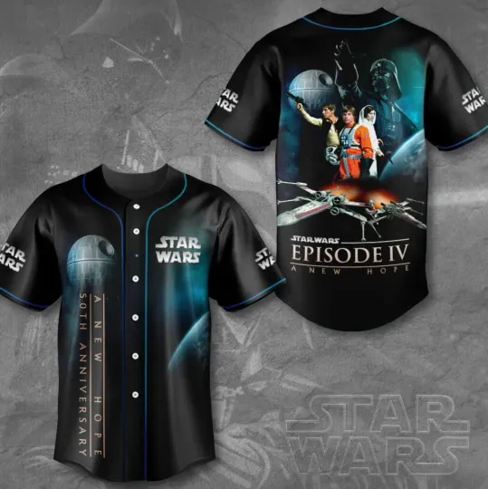 Discover Star Wars 50th Anniversary Episode IV A New Hope Baseball Jersey