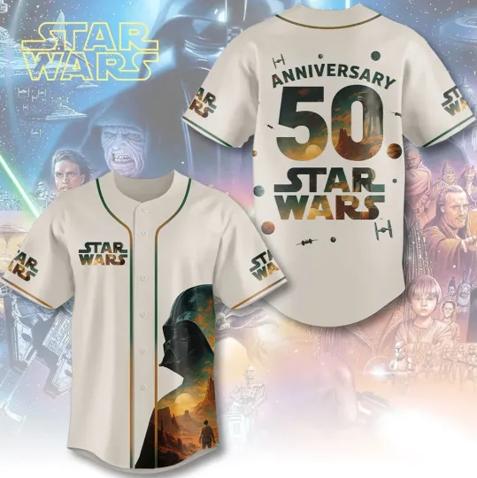 Discover Star Wars 50th Anniversary 2027 Baseball Jersey