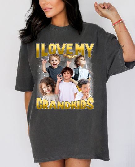 Discover Christmas Photo Gift for Grandma, Custom Photo Shirt, Gigi gifts Great grandma shirt, Grandma gifts from grandkids, grandma photo gift