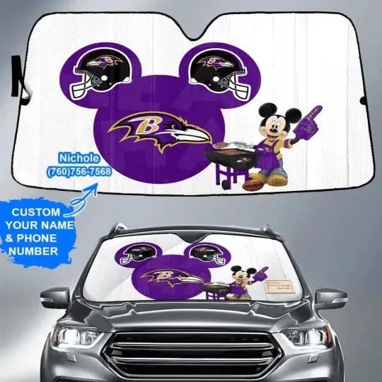 Discover American FootBall Team Car  Sunshade Amazing Best Gift, Car UV Protector Gift