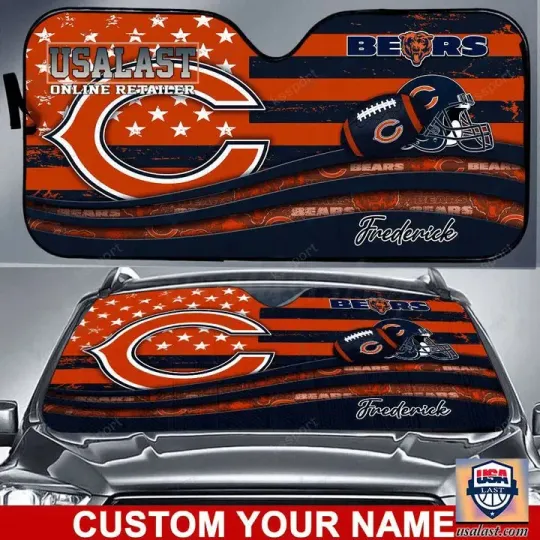 Chicago Bears Football Team Car Sunshade
