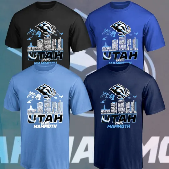 Discover Utah Mammoth Hockey Team Skyline 2025 Logo All Size S-5XL
