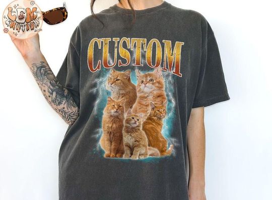 Discover Retro Custom Bootleg Rap Tee, Custom Cat Bootleg Shirt, Custom Cat Shirt, Personalized Cat Bootleg Shirt, Custom Cat's Version, Cat Shirt
