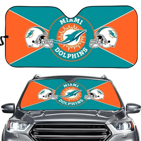 Miami Dolphins Football Team Car Sunshade