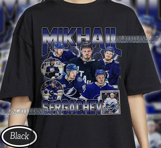 Discover Vintage Mikhail Sergachev shirt, Mikhail Sergachev Tee, Comfort colors Mikhail Sergachev Tee, Bootleg Rap tee, Tampa Bay Youth Hockey Tee