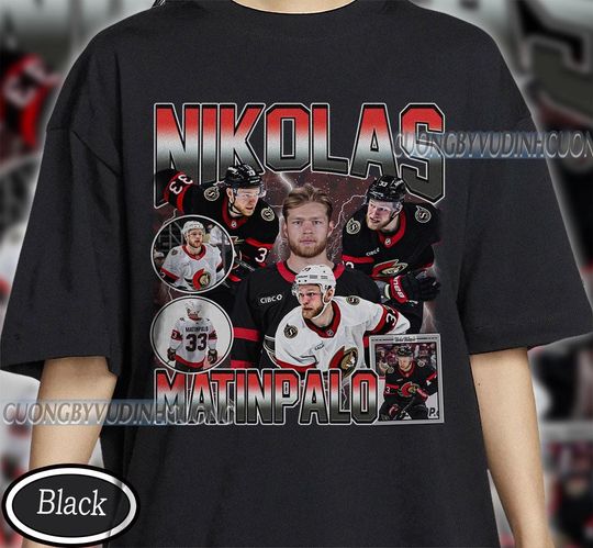 Discover Vintage Nikolas Matinpalo shirt, Nikolas Matinpalo Tee, Nikolas Matinpalo Tee, Bootleg Rap tee, Ottawa Youth Hockey Tee