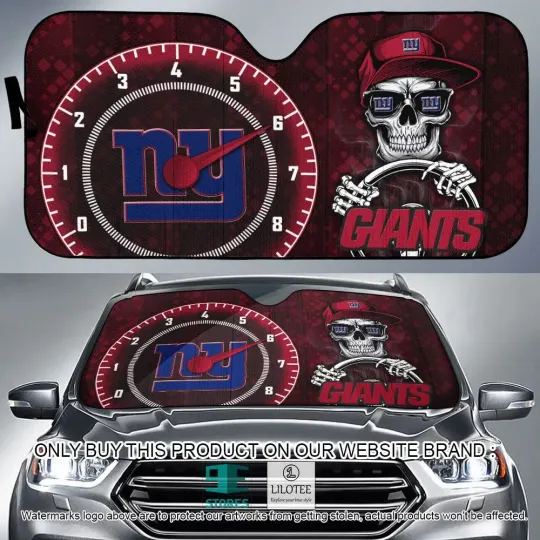 New York Giants Football Team Car Sunshade