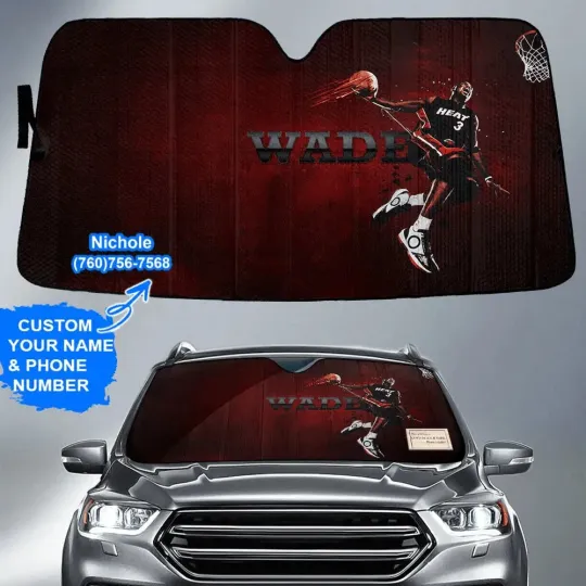 Discover American Baseketball Team Car Sunshade