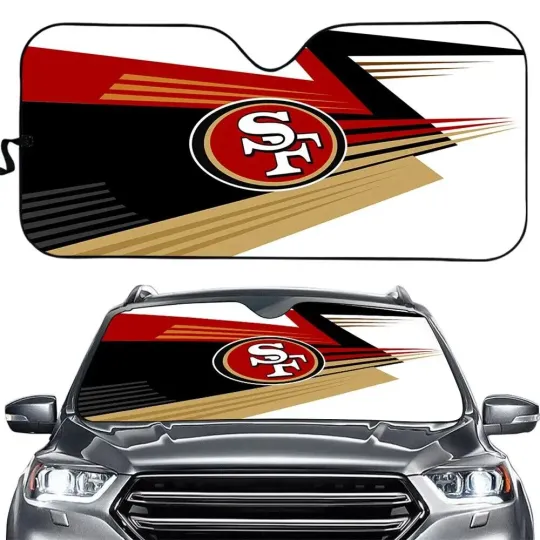 Discover San Francisco 49ers American Football Team Car Sunshade
