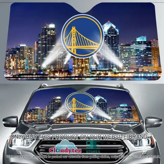 Discover Golden State Warriors Baseketball Team Car Sunshade