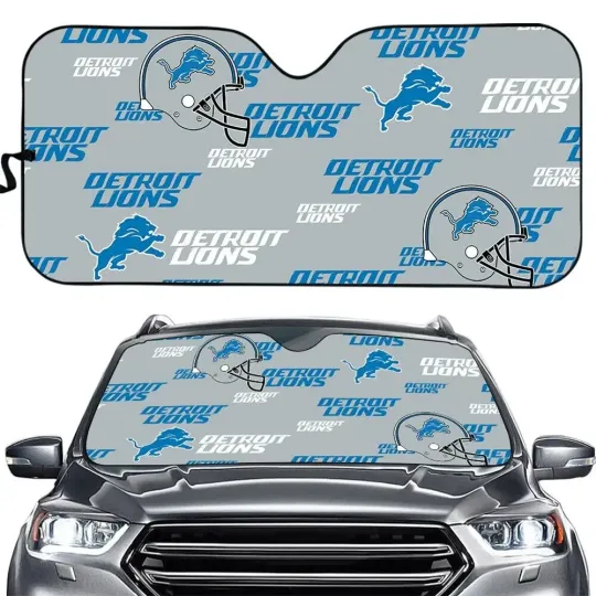 Discover Detroit Lions Football Team Car Sunshade