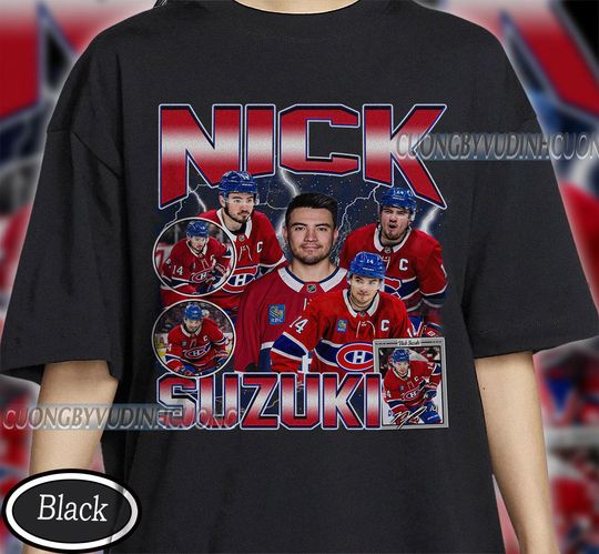 Discover Vintage Nick Suzuki shirt, Nick Suzuki Tee, Nick Suzuki Tee, Bootleg Rap tee, Montreal Youth Hockey Tee