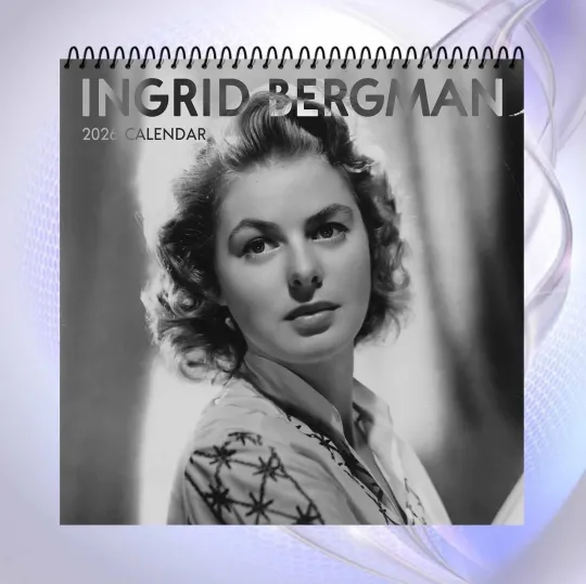 Discover Ingrid Bergman 2026 Calendar, Vintage Hollywood Wall Calendar