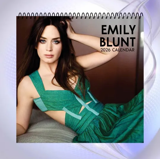 Discover Emily Blunt 2026 Calendar, Hollywood Actress Wall Calendar, Elegant Film Star