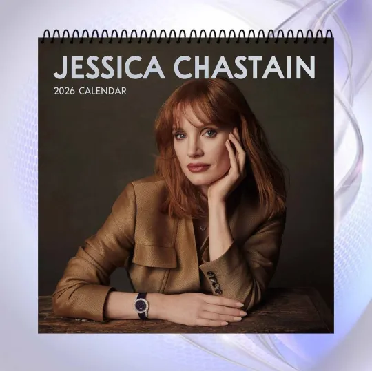 Jessica Chastain 2026 Calendar, Hollywood Actress Wall Calendar,Elegant Art Gift